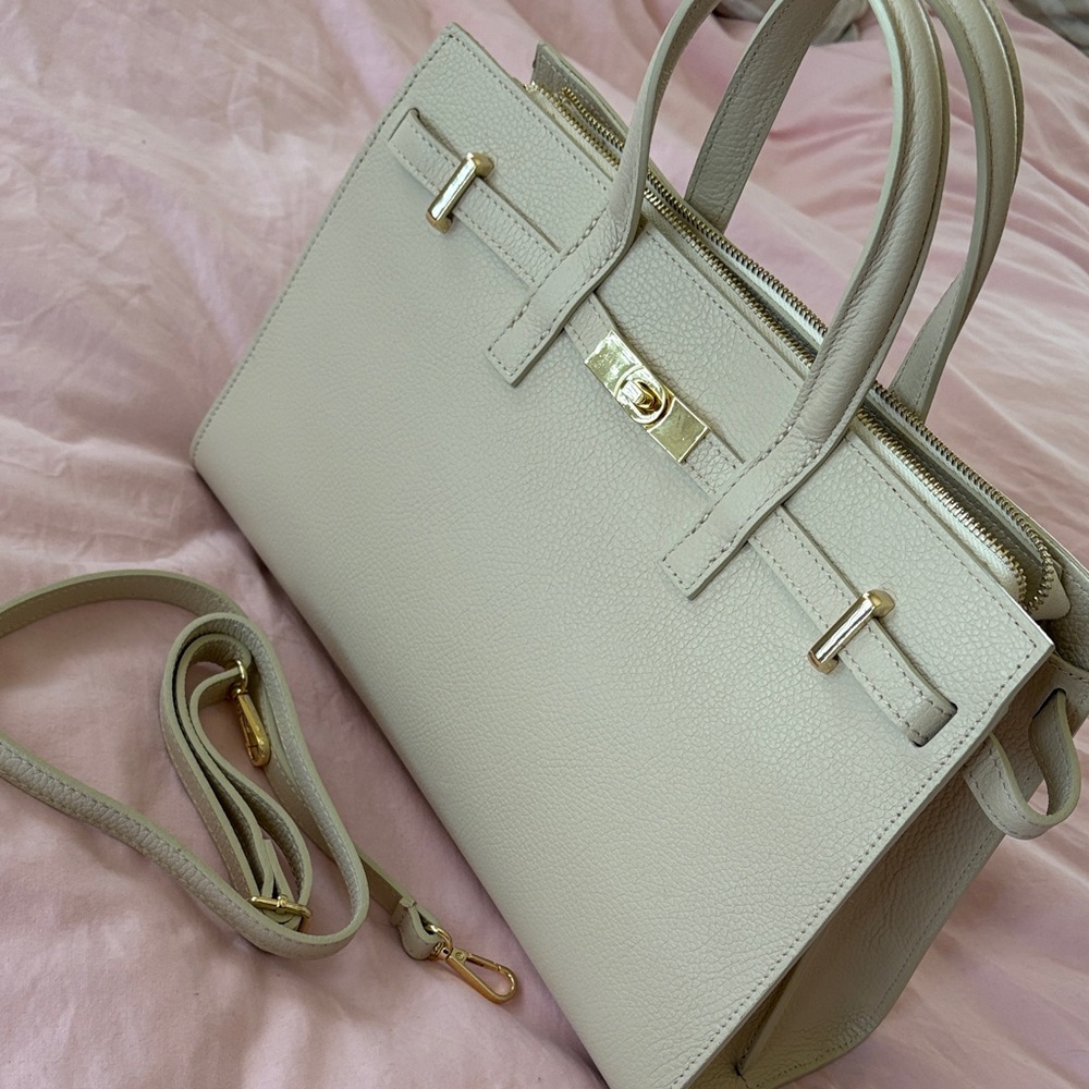 Chic Cream Satchel Bag